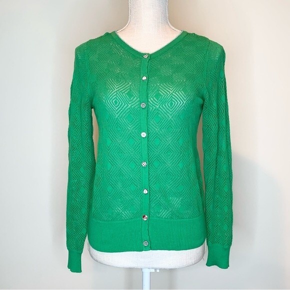 Matilda Jane Open Knit Artsy Cottagecore Button Up Cardigan Small - Picture 1 of 10
